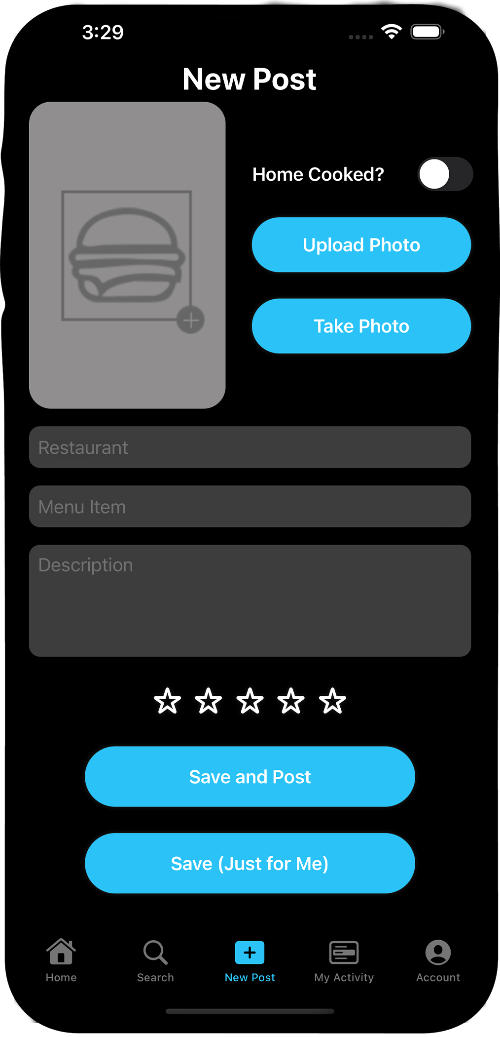 Our EATS Screen shot
